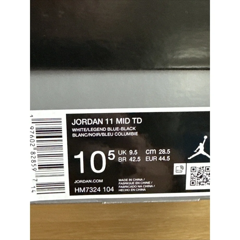 Air Jordan 11 Mid TD Football Cleats Legend Blue  (HM7324-104) Men's Size 10.5